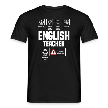 Lustiges Lehrer Lehrerinnen Geschenk - Männer T-Shirt - Schwarz - Vorne - AI Model Male 178 light (178cm)