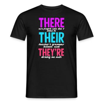 Lustiges Lehrer Lehrerinnen Geschenk - Männer T-Shirt - Schwarz - Vorne - AI Model Male 178 light (178cm)