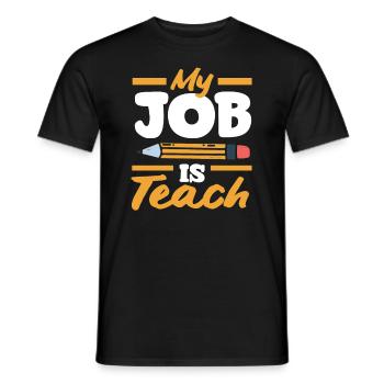 Funny Teacher Teacher Gift - Men's T-Shirt - black - Front - AI Model Male 178 light (178cm)
