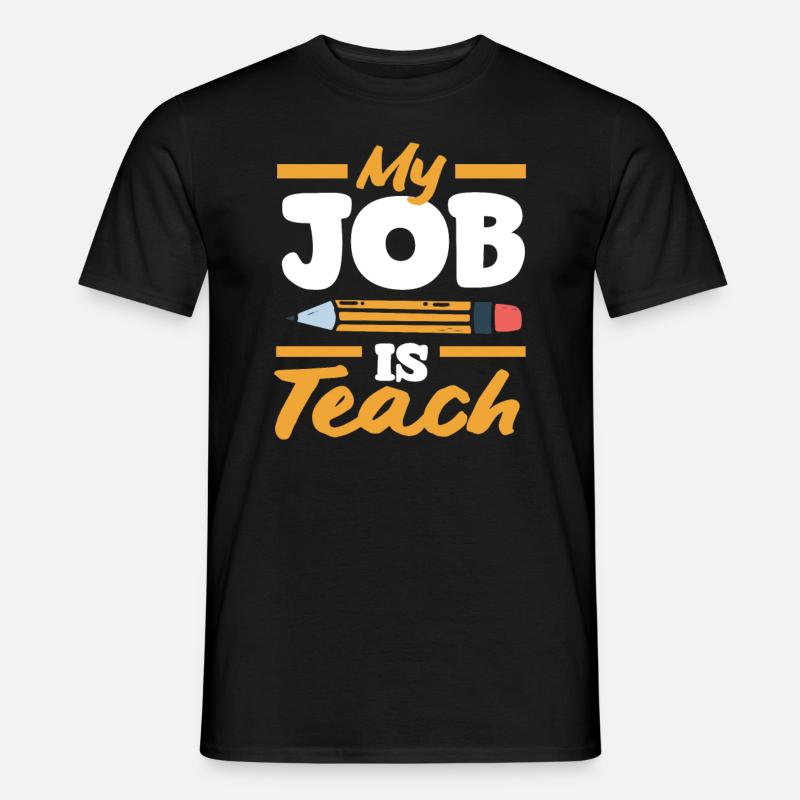 Lustiges Lehrer Lehrerinnen Geschenk - Männer T-Shirt - Schwarz