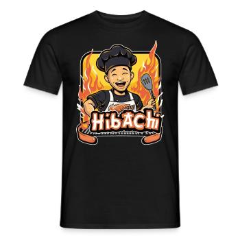 Hibachi Teppanyaki Bbq Japanische Küche - Männer T-Shirt - Schwarz - Vorne - AI Model Male 178 light (178cm)