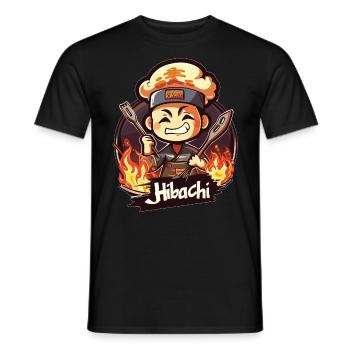 Hibachi Teppanyaki Bbq Japanische Küche - Männer T-Shirt - Schwarz - Vorne - AI Model Male 178 light (178cm)