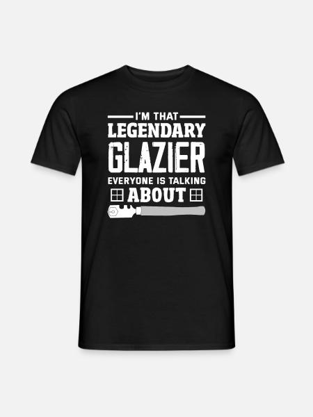 Glaser Geschenk - Männer T-Shirt - Schwarz