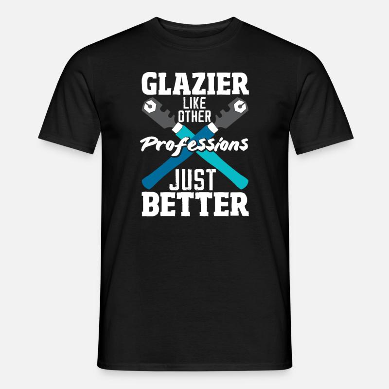Glaser Geschenk - Männer T-Shirt - Schwarz