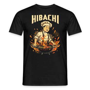 Hibachi Teppanyaki Bbq Japanische Küche - Männer T-Shirt - Schwarz - Vorne - AI Model Male 178 light (178cm)