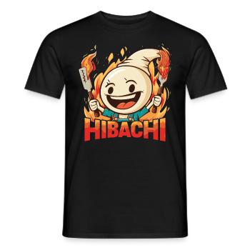 Hibachi Teppanyaki Bbq Japanische Küche - Männer T-Shirt - Schwarz - Vorne - AI Model Male 178 light (178cm)