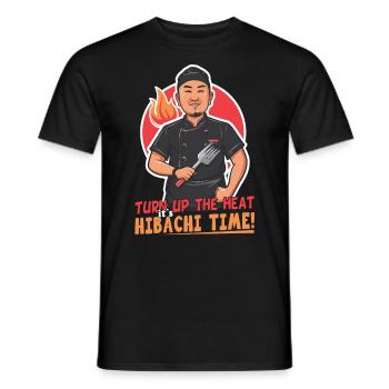 Hibachi Teppanyaki Bbq Japanische Küche - Männer T-Shirt - Schwarz - Vorne - AI Model Male 178 light (178cm)