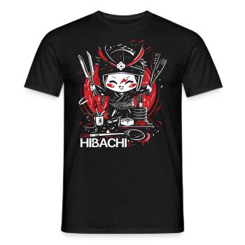 Hibachi Teppanyaki Bbq Japanische Küche - Männer T-Shirt - Schwarz - Vorne - AI Model Male 178 light (178cm)