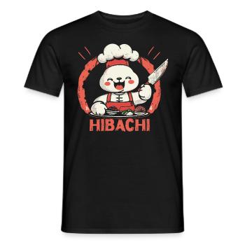 Hibachi Teppanyaki Bbq Japanische Küche - Männer T-Shirt - Schwarz - Vorne - AI Model Male 178 light (178cm)