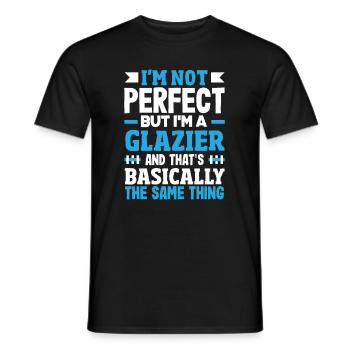 Glaser Geschenk - Männer T-Shirt - Schwarz - Vorne - AI Model Male 178 light (178cm)
