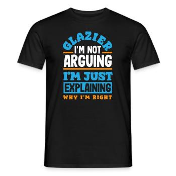 Glaser Geschenk - Männer T-Shirt - Schwarz - Vorne - AI Model Male 178 light (178cm)