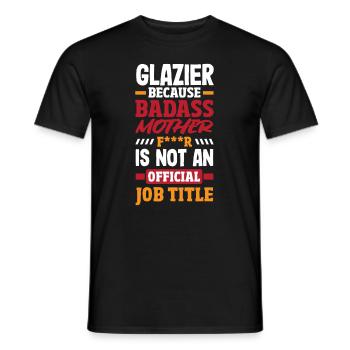 Glaser Geschenk - Männer T-Shirt - Schwarz - Vorne - AI Model Male 178 light (178cm)