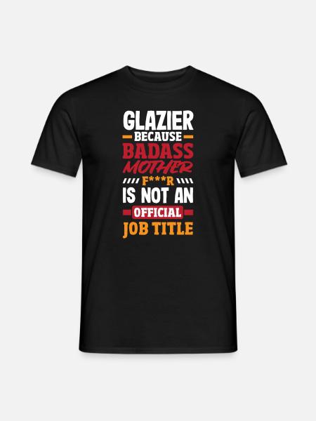Glaser Geschenk - Männer T-Shirt - Schwarz