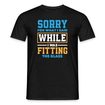 Glaser Geschenk - Männer T-Shirt - Schwarz - Vorne - AI Model Male 178 light (178cm)