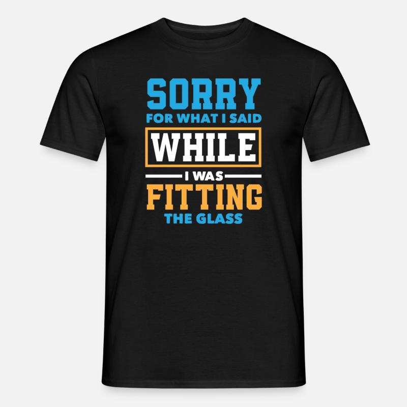 Glaser Geschenk - Männer T-Shirt - Schwarz