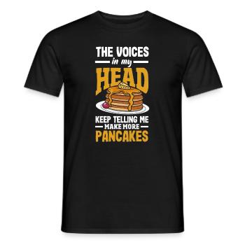 Funny Pancake Lover Gift - Men's T-Shirt - black - Front - AI Model Male 178 light (178cm)
