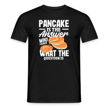 Funny Pancake Lover Gift - Men's T-Shirt - black - Front - AI Model Male 178 light (178cm)