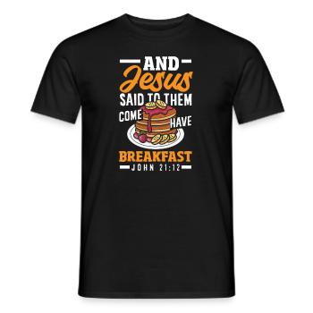 Lustiges Pfannkuchenliebhaber Geschenk - Männer T-Shirt - Schwarz - Vorne - AI Model Male 178 light (178cm)