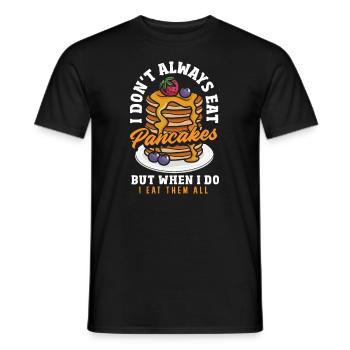 Funny Pancake Lover Gift - Men's T-Shirt - black - Front - AI Model Male 178 light (178cm)