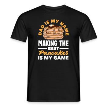 Funny Pancake Lover Gift - Men's T-Shirt - black - Front - AI Model Male 178 light (178cm)