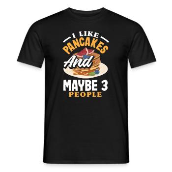 Lustiges Pfannkuchenliebhaber Geschenk - Männer T-Shirt - Schwarz - Vorne - AI Model Male 178 light (178cm)