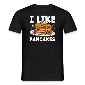 Funny Pancake Lover Gift - Men's T-Shirt - black - Front - AI Model Male 178 light (178cm)