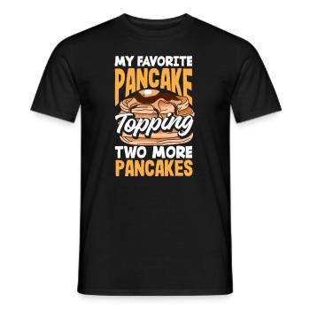 Funny Pancake Lover Gift - Men's T-Shirt - black - Front - AI Model Male 178 light (178cm)
