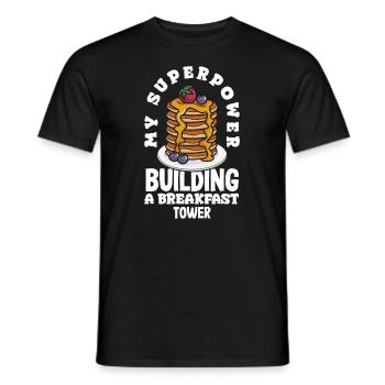 Lustiges Pfannkuchenliebhaber Geschenk - Männer T-Shirt - Schwarz - Vorne - AI Model Male 178 light (178cm)
