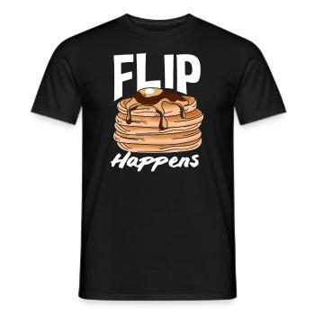 Funny Pancake Lover Gift - Men's T-Shirt - black - Front - AI Model Male 178 light (178cm)