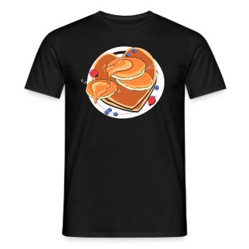 Funny Pancake Lover Gift - Men's T-Shirt - black - Front - AI Model Male 178 light (178cm)