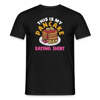 Funny Pancake Lover Gift - Men's T-Shirt - black - Front - AI Model Male 178 light (178cm)