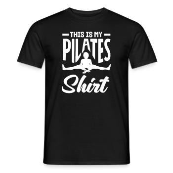 C’est ma chemise de Pilates - T-shirt homme - noir - Devant - AI Model Male 178 light (178cm)