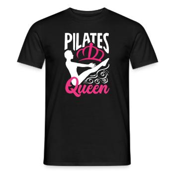 Pilates Queen Crown Fitness Silhouette - Men's T-Shirt - black - Front - AI Model Male 178 light (178cm)
