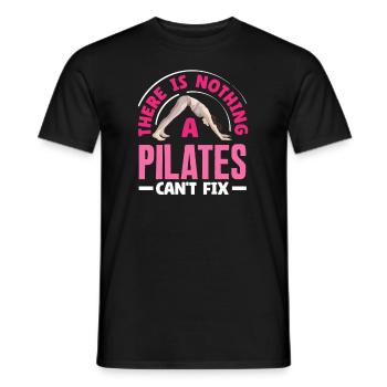 There's nothing Pilates can't fix - Men's T-Shirt - black - Front - AI Model Male 178 light (178cm)
