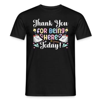 Secrétaire des présences - T-shirt homme - noir - Devant - AI Model Male 178 light (178cm)