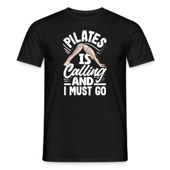 Le Pilates m’appelle et je dois y aller - T-shirt homme - noir - Devant - AI Model Male 178 light (178cm)