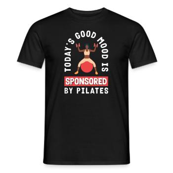 La Bonne Humeur du jour sponsorisée par Pilates - T-shirt homme - noir - Devant - AI Model Male 178 light (178cm)