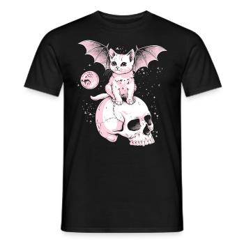 Kawaii Chat Pastel Goth Mignon Effrayant - T-shirt homme - noir - Devant - AI Model Male 178 light (178cm)