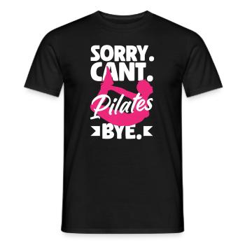 Désolé, je ne peux pas Pilates Bye - T-shirt homme - noir - Devant - AI Model Male 178 light (178cm)
