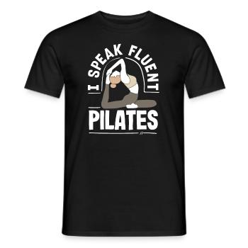 Je parle couramment le pilates pilates, la passion - T-shirt homme - noir - Devant - AI Model Male 178 light (178cm)