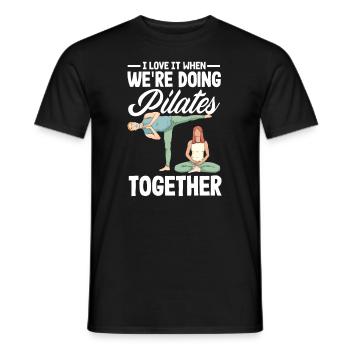 I love it when we do Pilates together - Men's T-Shirt - black - Front - AI Model Male 178 light (178cm)