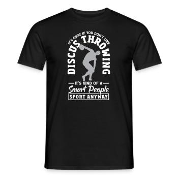 Diskus Diskuswurf Leichtathlet Sportler Geschenk - Männer T-Shirt - Schwarz - Vorne - AI Model Male 178 light (178cm)