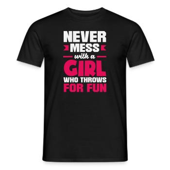 Diskus Diskuswurf Leichtathlet Sportler Geschenk - Männer T-Shirt - Schwarz - Vorne - AI Model Male 178 light (178cm)