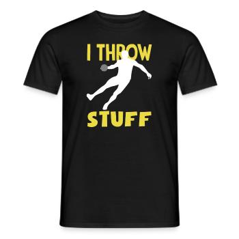 Diskus Diskuswurf Leichtathlet Sportler Geschenk - Männer T-Shirt - Schwarz - Vorne - AI Model Male 178 light (178cm)