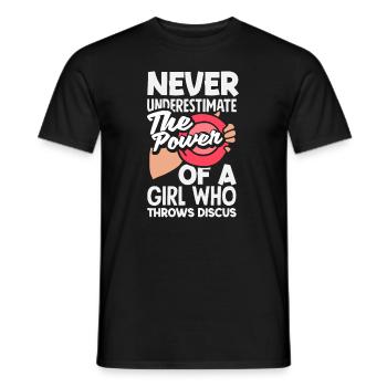 Lancer du disque Athlète Cadeau d’athlète - T-shirt homme - noir - Devant - AI Model Male 178 light (178cm)