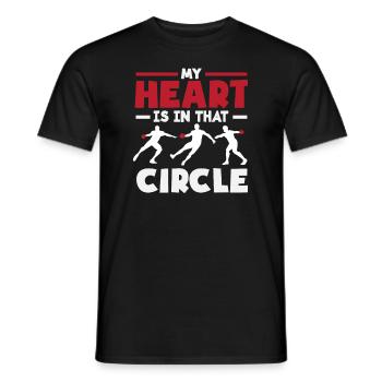 Lancer du disque Athlète Cadeau d’athlète - T-shirt homme - noir - Devant - AI Model Male 178 light (178cm)