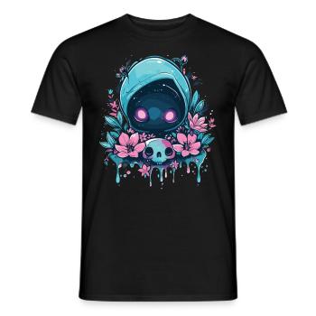 Kawaii Reaper Pastel Goth Cute Anime - Männer T-Shirt - Schwarz - Vorne - AI Model Male 178 light (178cm)