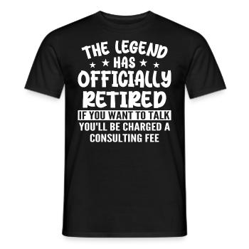 The Legend Has Officially Retired - Men's T-Shirt - black - Front - AI Model Male 178 light (178cm)