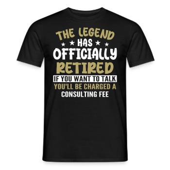 The Legend Has Officially Retired - Men's T-Shirt - black - Front - AI Model Male 178 light (178cm)