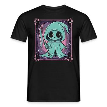 Kawaii Reaper Pastel Goth Cute Anime - Männer T-Shirt - Schwarz - Vorne - AI Model Male 178 light (178cm)